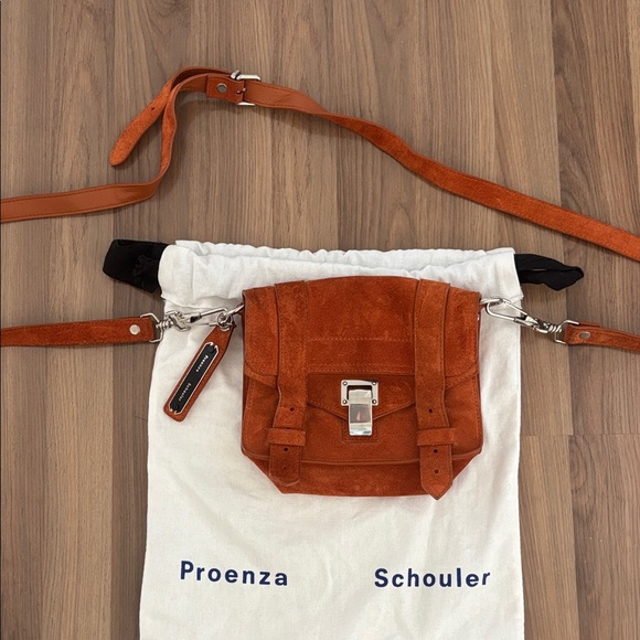 Proenza Schouler Handbags - Proenza Schouler Mini Ps1 Suede Bag in Mahogany